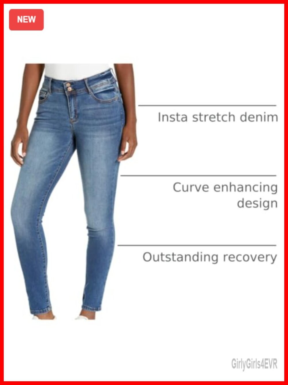 Curvy Flirty Skinny High Rise Insta Stretch Jeans - Picture 3 of 6